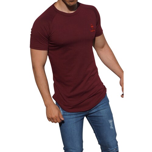 John Leopard Playera Ranglan Manga Corta Hombre