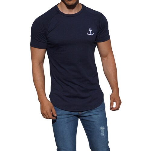 John Leopard Playera Ranglan Manga Corta Hombre