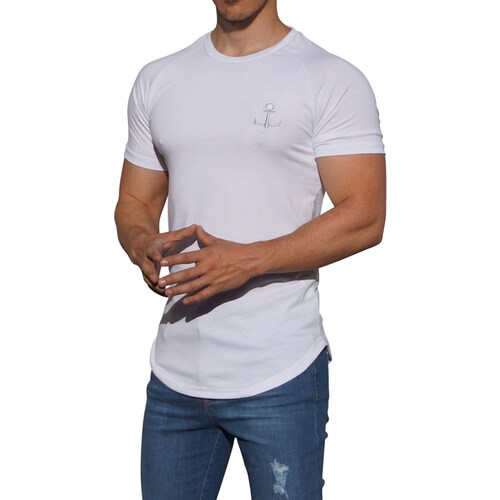 John Leopard Playera Ranglan Manga Corta Hombre