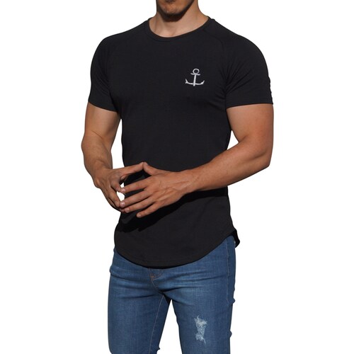 John Leopard Playera Ranglan Manga Corta Hombre