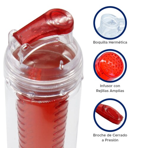 Botella para agua con infusión de frutas, de la marca Infusion Pro :  Deportes y Actividades al Aire Libre 
