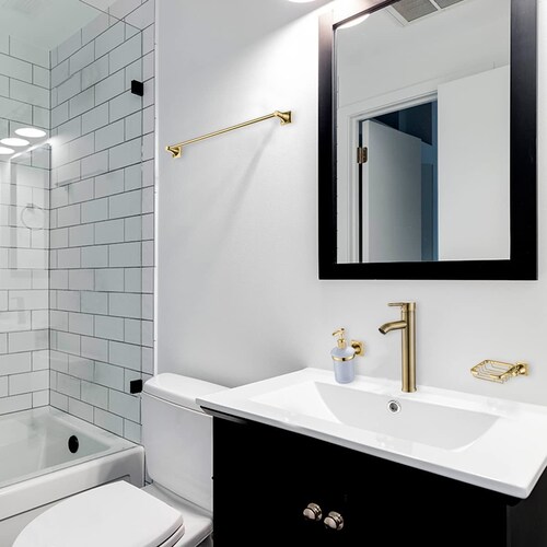 Accesorios para Baño, Color Dorado, Incluye todo lo que tu baño necesita