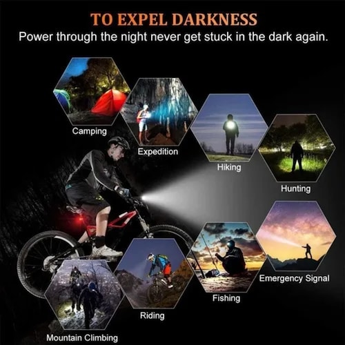 Lámpara Led T6 Recargable 1000 Lm Impermeable Para Bicicleta