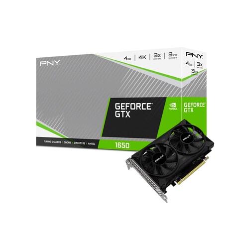 Tarjeta de Video NVIDIA GeForce GTX 1650 PNY Dual Fan, 4GB GDDR6  