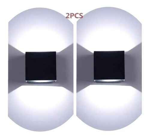 2 Lámparas Led 7w De Pared