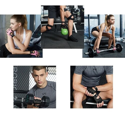 Guantes de levantamiento de pesas para gimnasio, fitness, crossfit,  culturismo, guantes de entrenamiento para hombres y mujeres, guantes de