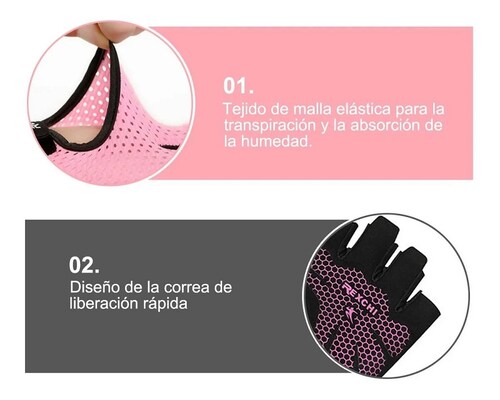 Guantes Gym Deporte Crossfit Unisex Negro-L