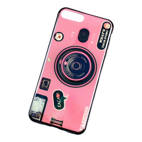 Funda Case Triche para IPHONE 7 PLUS | IPHONE 8 PLUS Diseño Cámara Vintage Color Rosa Tornasol