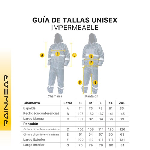 Impermeable para lluvia Senderismo Montaña Uso Rudo + Reflejantes Beckon