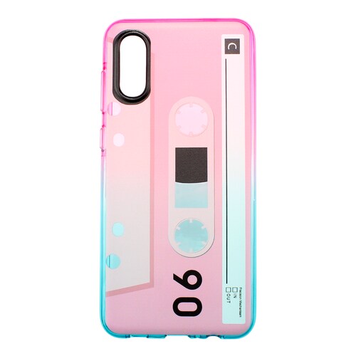 Funda Case Triche para Samsung GALAXY A02 | ( A022 ) Diseño Cassette Casete Rosa Azul
