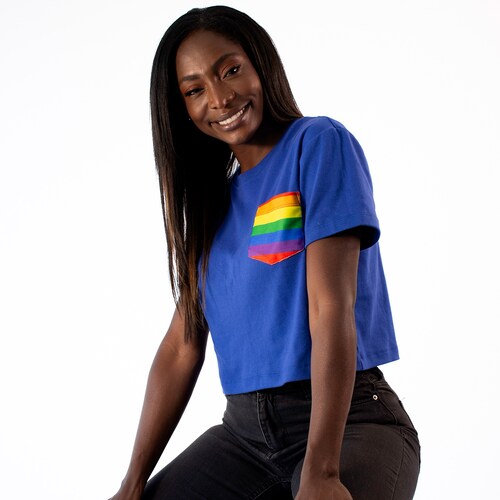 Crop top Azul- Pride. UNISEX. 