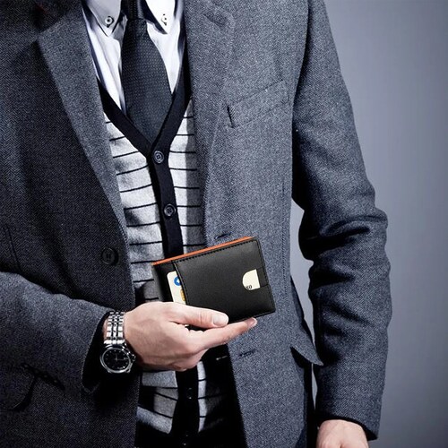 Cartera Minimalista Para Hombre Con Protección Rfid