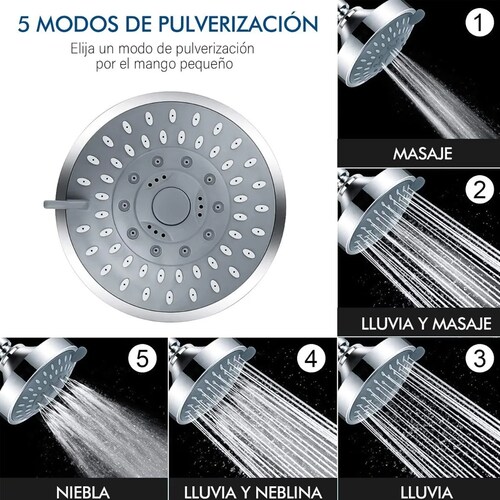 Cabezal Ducha Regulable De Alta Presión 
