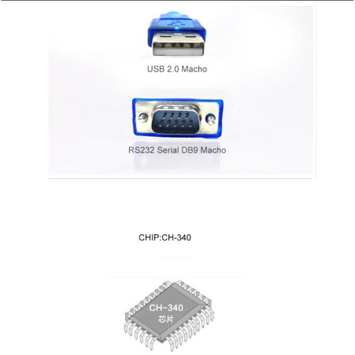 Adaptador Rs232 Serial Dv9 Macho A Usb 2.0 Macho Ele-Gate WI29
