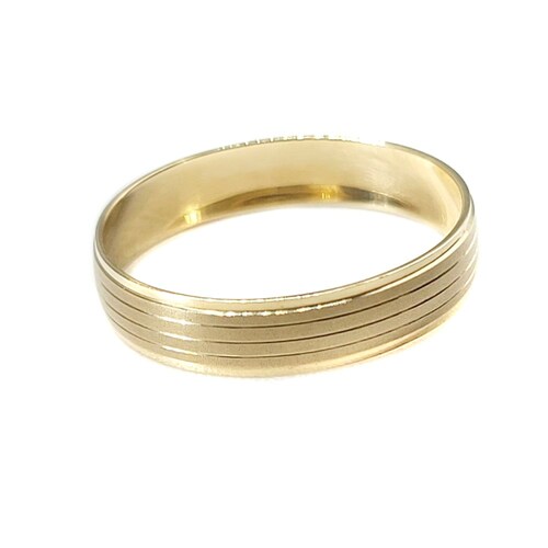 Par de Argollas con Grabado Laser de Oro 10K de 4mm y 6mm *Grabado de Regalo*