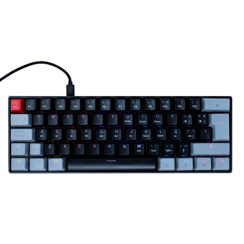 Teclado Mecánico USB, 60%, Techno Black 60-OC, Creators by Ocelot Gaming Iluminación RGB, 