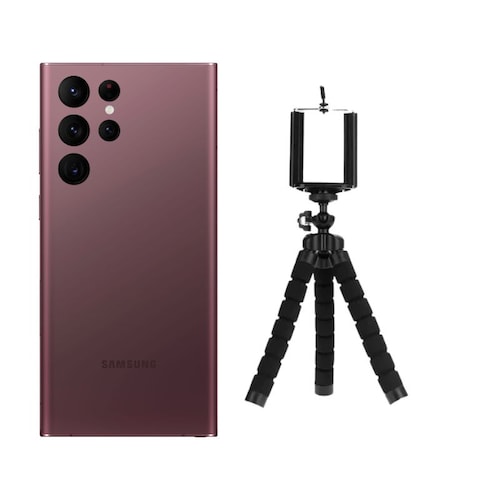 Galaxy S22 Ultra 128GB Borgoña Nuevo Snapdragon + Trípode