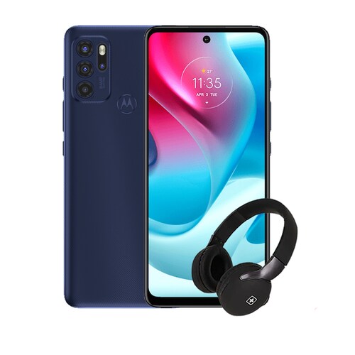 Celular Motorola Moto G60S Almacenamiento 128GB Ram 6GB -Azul + Diadema