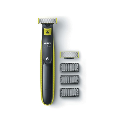 PHILIPS OneBlade Híbrida QP2520/30, Recorta, afeita y perfila cualquier longitud de vello, con 3 peines guía Removibles.