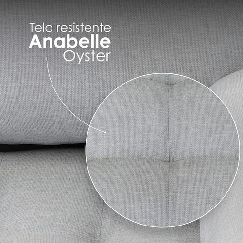 Sofá Berlín 2 Plazas Sillón Tela De Lino Moderno Minimalista (Gris claro)
