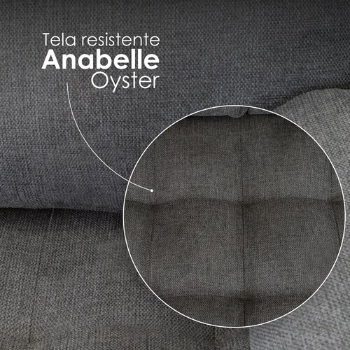 Sofá Berlín 2 Plazas Sillón Tela De Lino Moderno Minimalista (Gris oscuro)