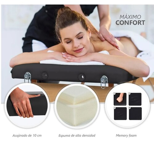 Cama Masaje Spa Portatil Reclinable Estuche Profesional