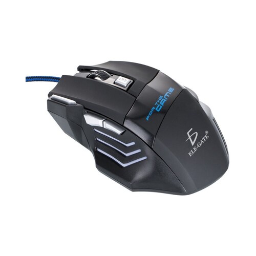 Mouse Gamer Con Luz Led RGB Ele-Gate MO18 Color Negro