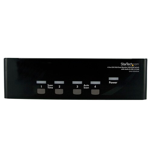 KVM StarTech.com - 4 Puertos VGA - 4x DVI-I - 4x USB-A - 4x USB-B 