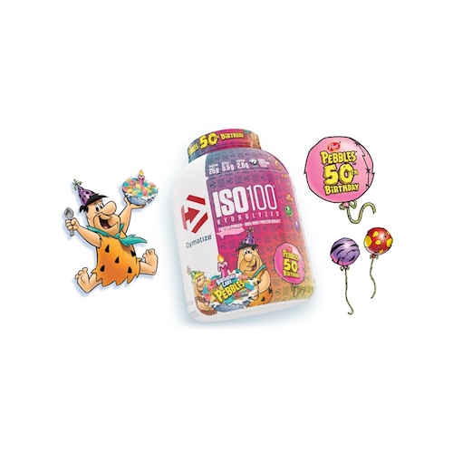 Proteina Dymatize  ISO 100 Pebbles 20 Serv Sabor Birthday Cake