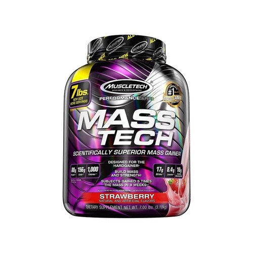 PROTEINA MUSCLETECH MASS TECH  SABOR FRESA 