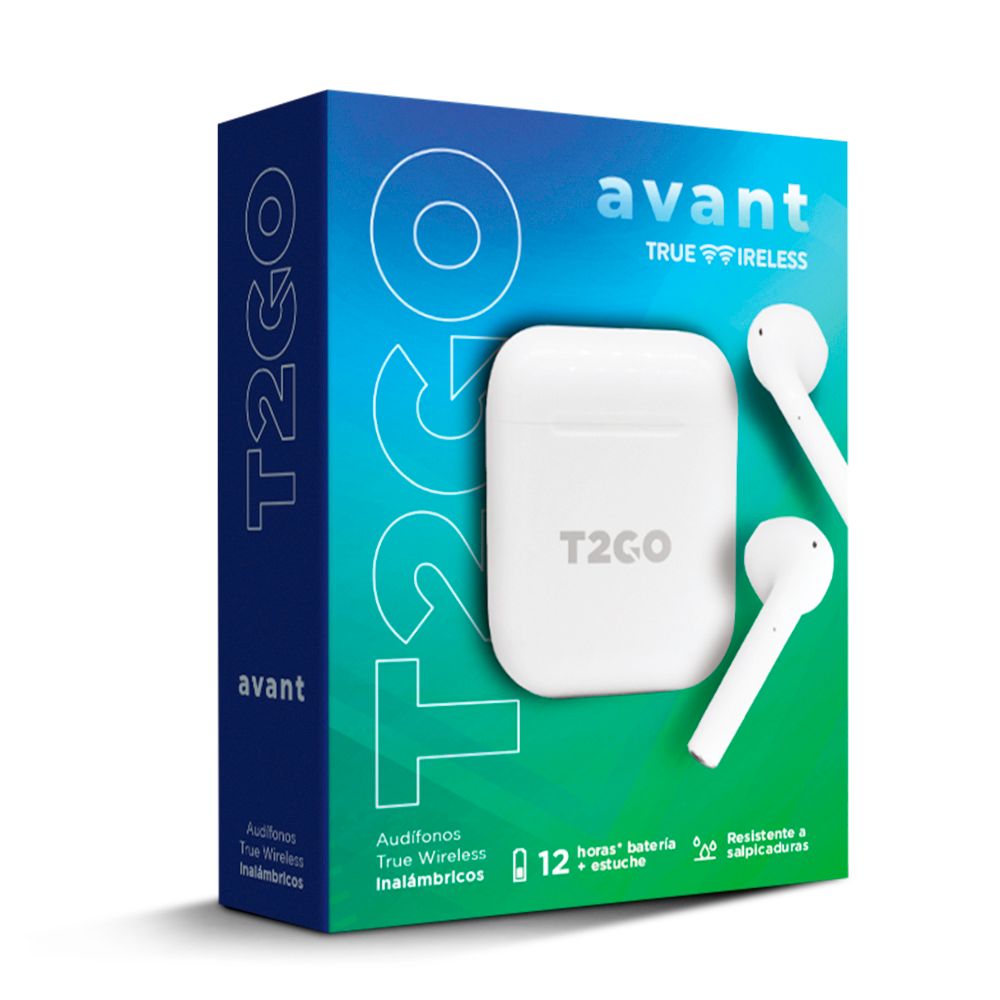 Aud fonos True Wireless Avant T2GO Color Blanco