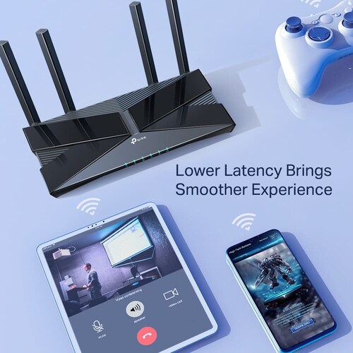 Router Inalámbrico Doble Banda, WiFi 6 AX3000, TP-Link Archer AX50, Access Point, Negro