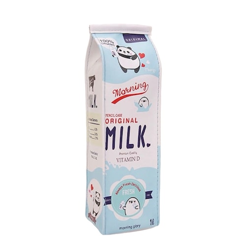 Lapicera Bolsa Para Lapices En Forma De Caja De Leche Milk