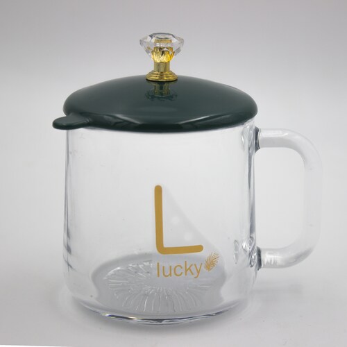 Taza de Cristal C/Base Eléctrica para Calentar Bebidas  55C Verde.