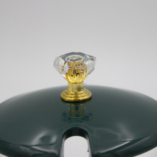 Taza de Cristal C/Base Eléctrica para Calentar Bebidas  55C Verde.