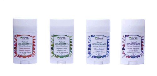 Desodorante natural Turati variedad de aromas 4 piezas