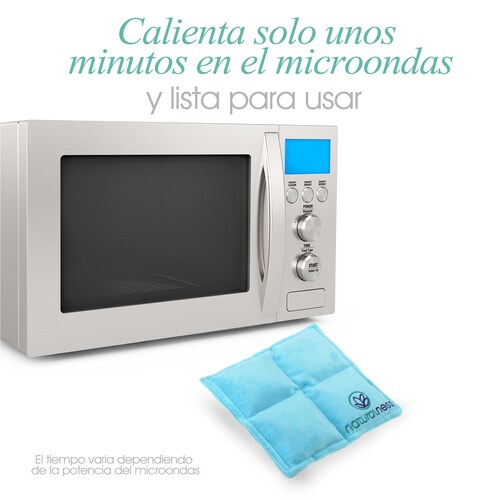 Naturalness - Compresa  de semillas Bebé - Elaborada con Semillas y Plantas medicinales, como manzanilla y lavanda entre otras Ayuda a reducir cólicos de bebé y a dormir mas calientito. - Línea Bebé (Color  Azul) 