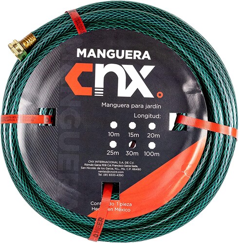 CNX Manguera De Jardín 30 Metros Con Aspersor De Riego Giratorio.