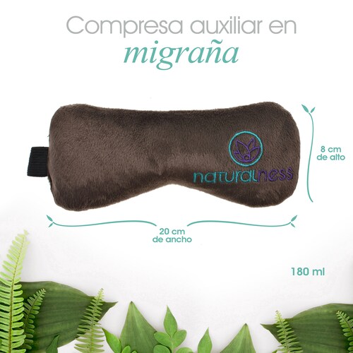 Naturalness - Compresa fría para mitigar las molestias del dolor de cabeza y barra de gel (Antifaz). Línea Relajante