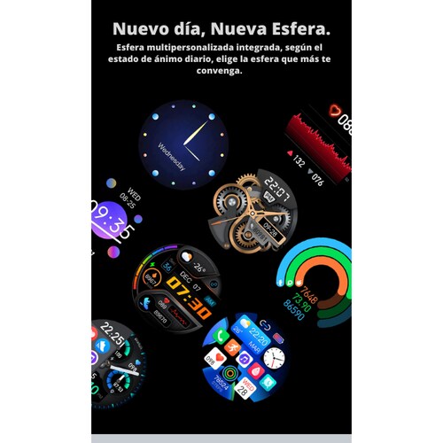 Reloj Inteligente Smartwatch MT12 con 8GB de Memoria Interna, Llamadas, Impermeable, Hombre Mujer