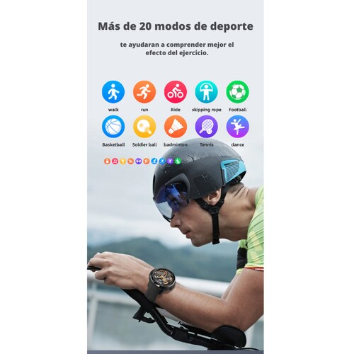 Reloj Inteligente Smartwatch MT12 con 8GB de Memoria Interna, Llamadas, Impermeable, Hombre Mujer