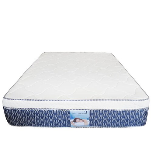Colchon Queen Size De Resortes Bio Mattress Resortes Superlastick Mystery Azul Con Pillow Top