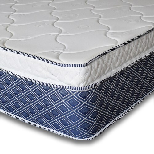 Colchon Queen Size De Resortes Bio Mattress Resortes Superlastick Mystery Azul Con Pillow Top