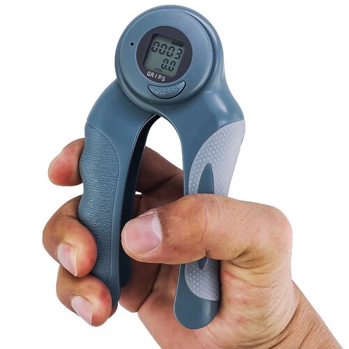 Mancuerna Ejercitadora de Mano y Antebrazo con 3 Niveles Contador Digital de Tiempo y Repeticiones / Master / MH-HGRIPS