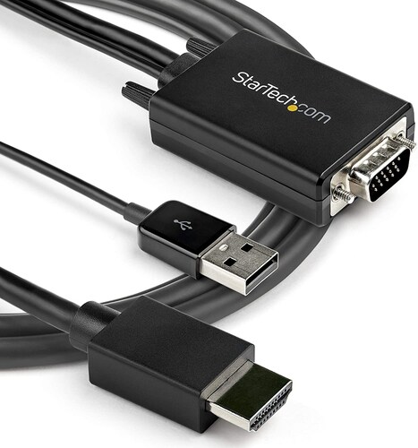 VGA2HDMM2M Cable Adaptador de VGA a HDMI 2m - Audio Vía USB -1080p 