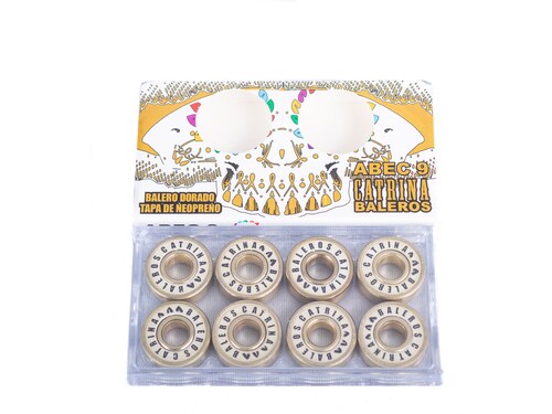 Set de 8 baleros de teflón tipo Gold, abec 9 para patines y patineta