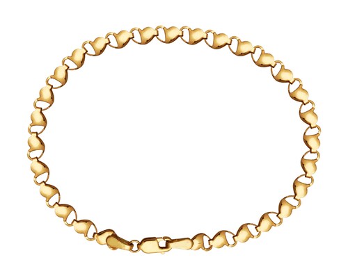 Pulsera Corazon Ama 17Cm 10K - 2991