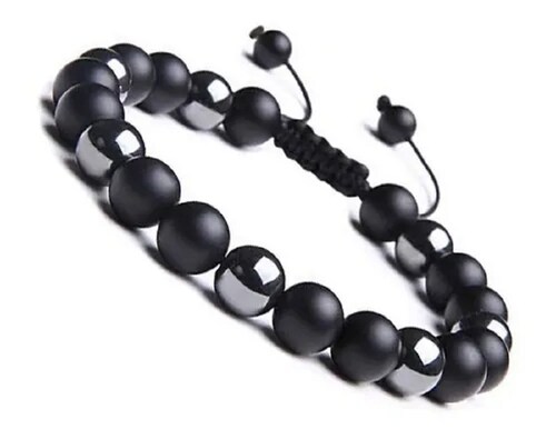 Juego De Pulseras Para Hombre Ajustable Piedra Natural