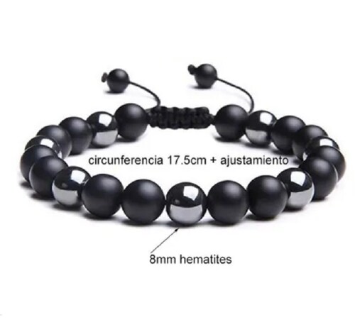 Juego De Pulseras Para Hombre Ajustable Piedra Natural