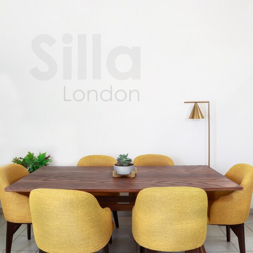 Silla london minimalista, sillón moderno para comedor o sala estilo escandinavo